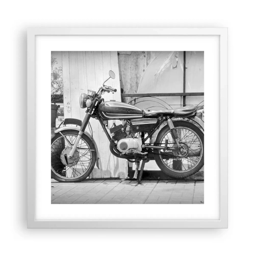 Plakat i hvid ramme - Klassikere frem for alt - 40x40 cm