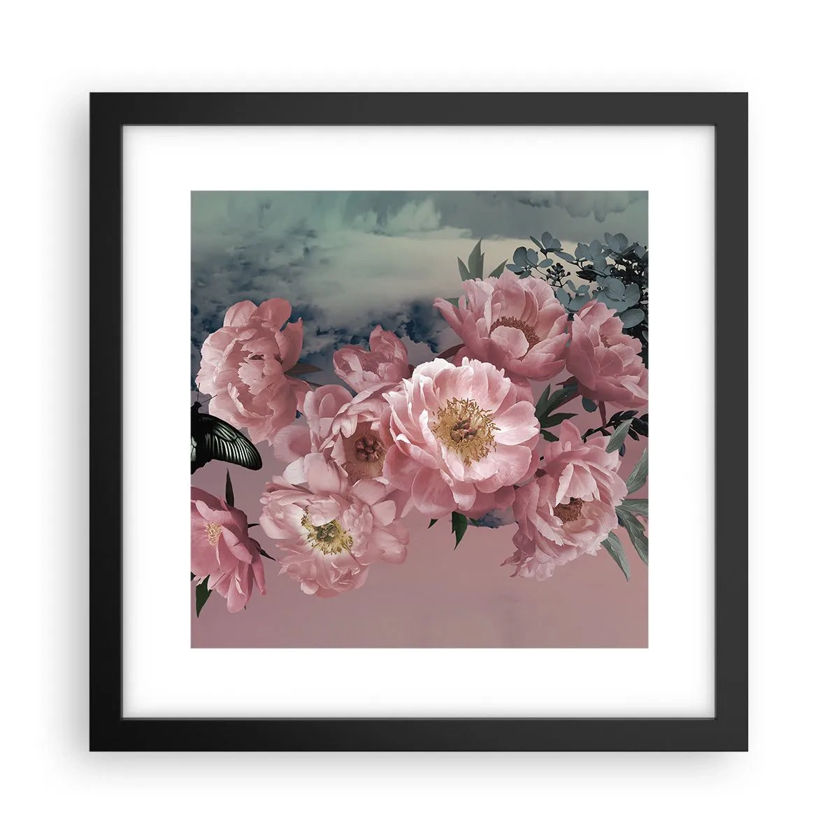 Plakat i sort ramme - Højdepunktet af romantikken - 30x30 cm