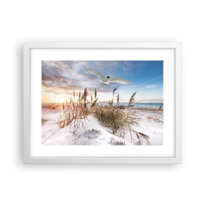 Plakat i hvid ramme - Vind fra havet - 40x30 cm
