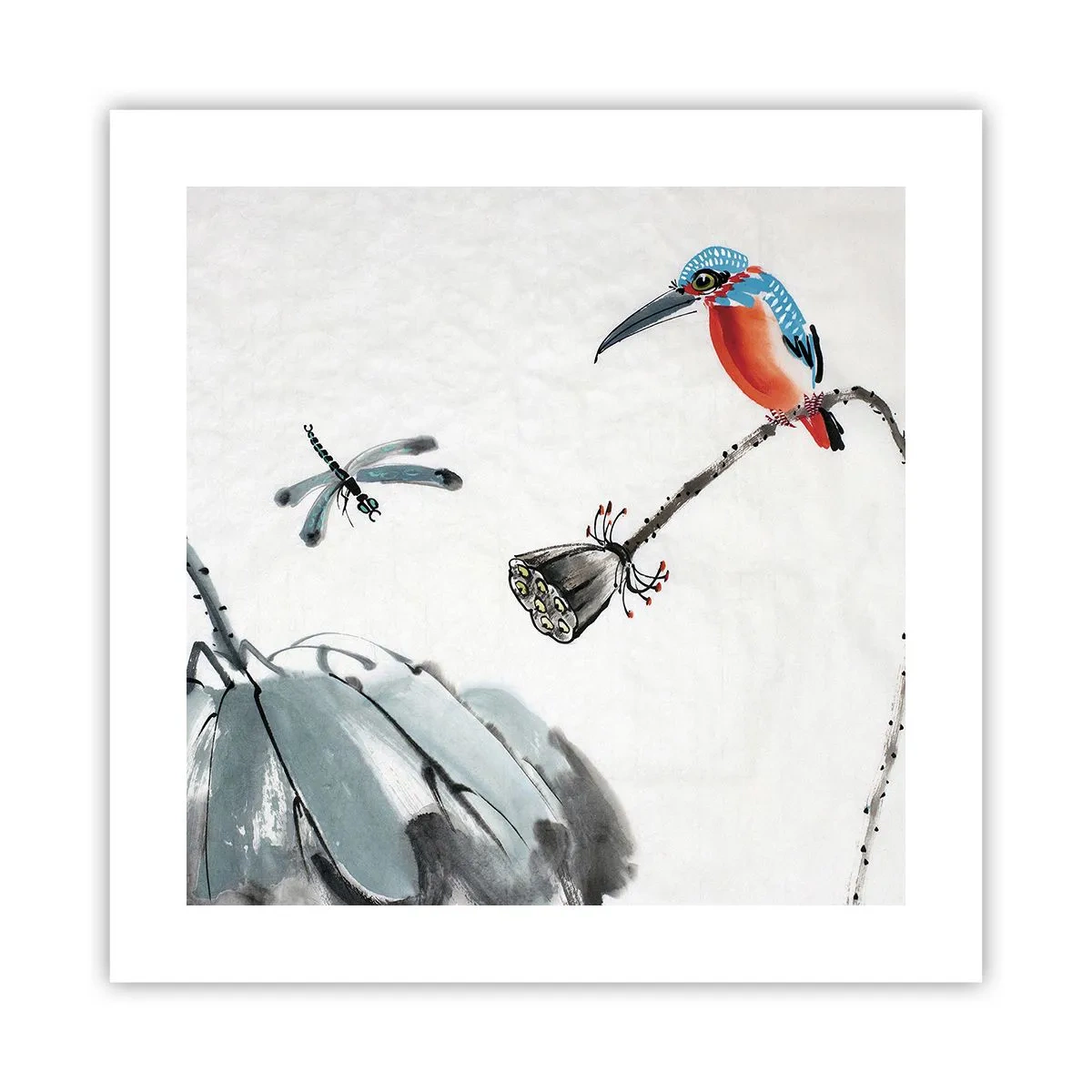 Plakat - Engenes liv - 40x40 cm