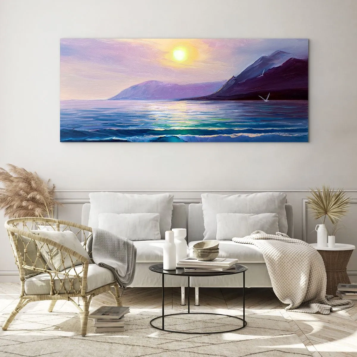 Billede på glas - Vand- og luftkrystal - 120x50 cm