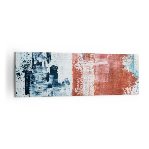 Lærredstryk - Billede på lærred - Abstrakt halvt og halvt - 160x50 cm