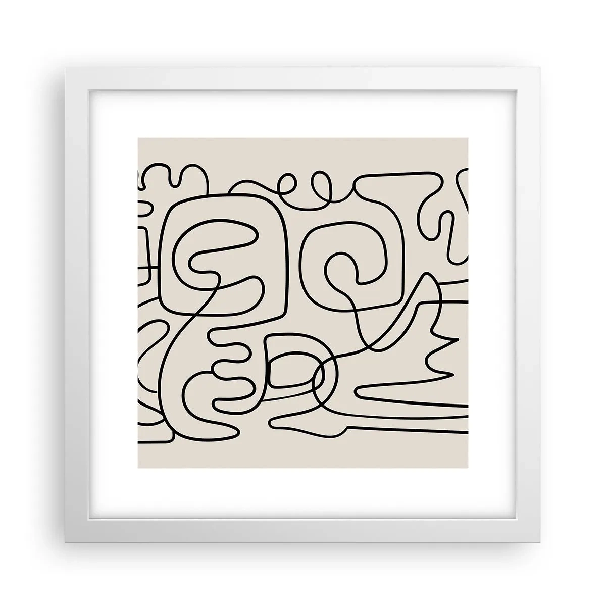 Plakat i hvid ramme - På sporet - 30x30 cm