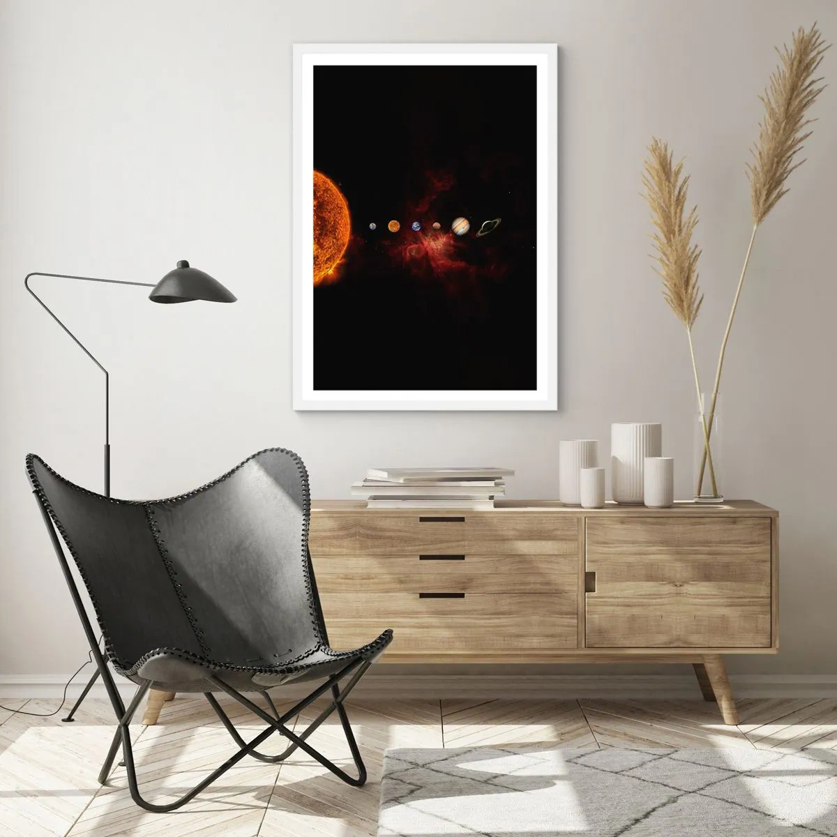 Plakat i hvid ramme - Vores nabolag - 50x70 cm