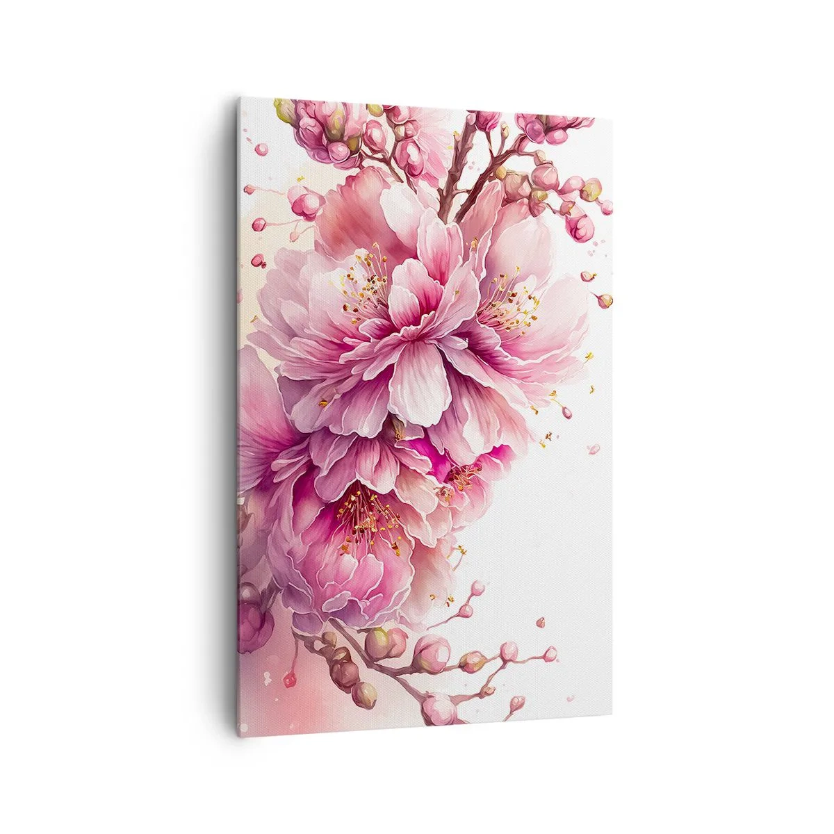 Lærredstryk - Billede på lærred - Kirsebærblomst - 80x120 cm