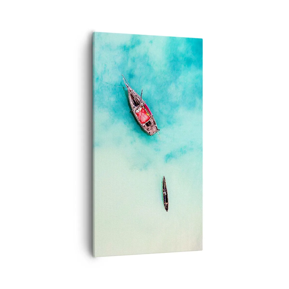 Lærredstryk - Billede på lærred - For på Zanzibars strande, når det overskydende vand... - 55x100 cm