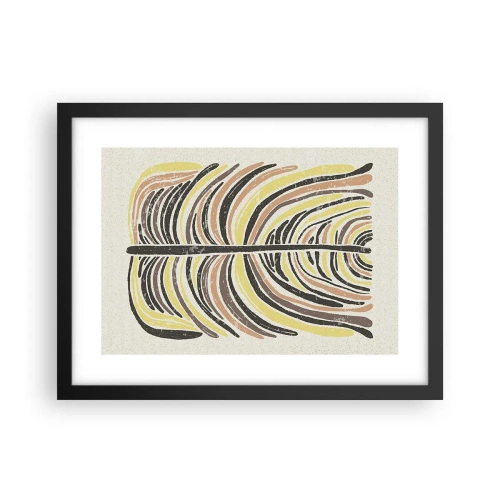 Plakat i sort ramme - Levende abstraktion - 40x30 cm