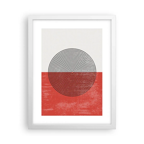 Plakat i hvid ramme - Lige til sagen - 30x40 cm