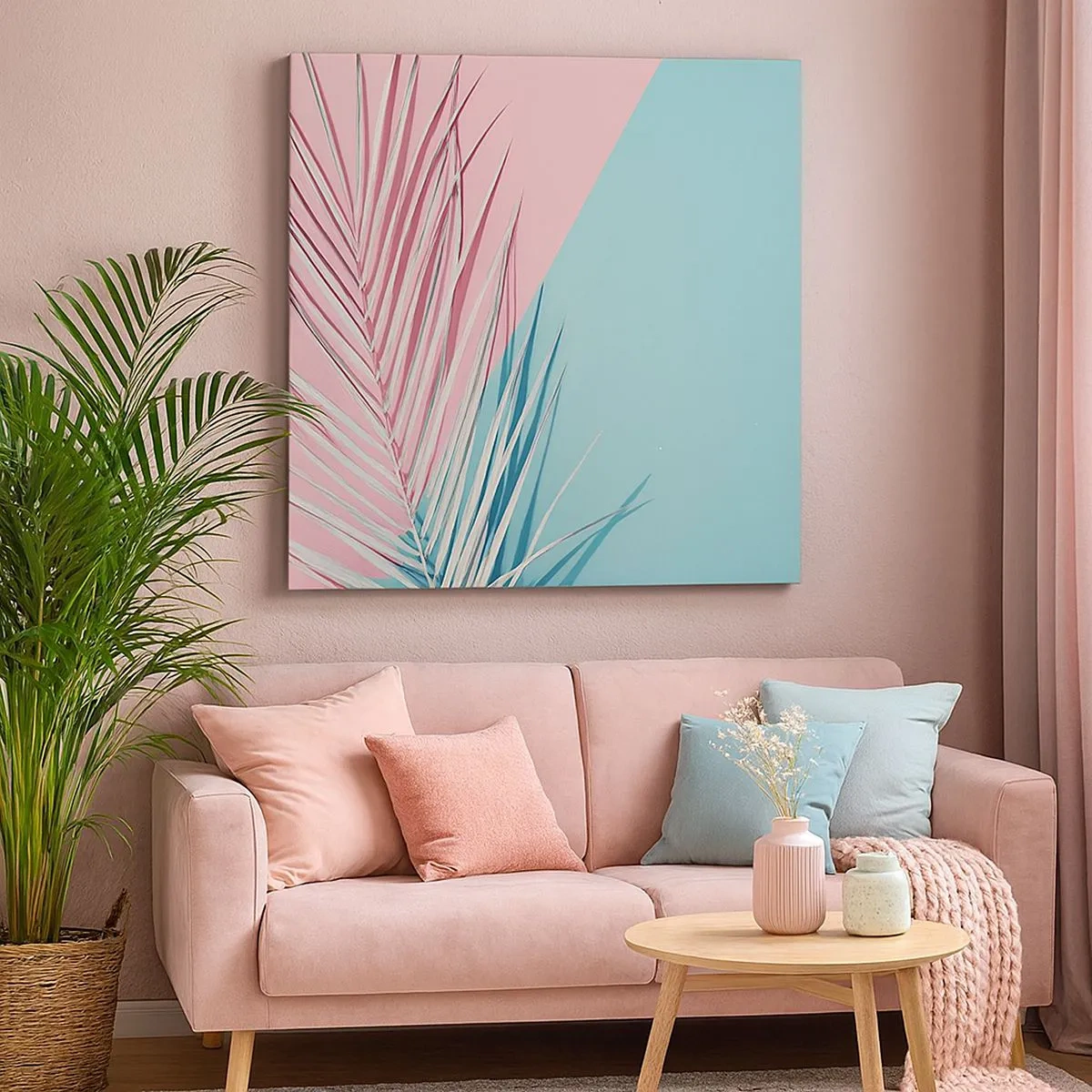 Lærredstryk - Billede på lærred - Tropisk indtryk - 30x30 cm