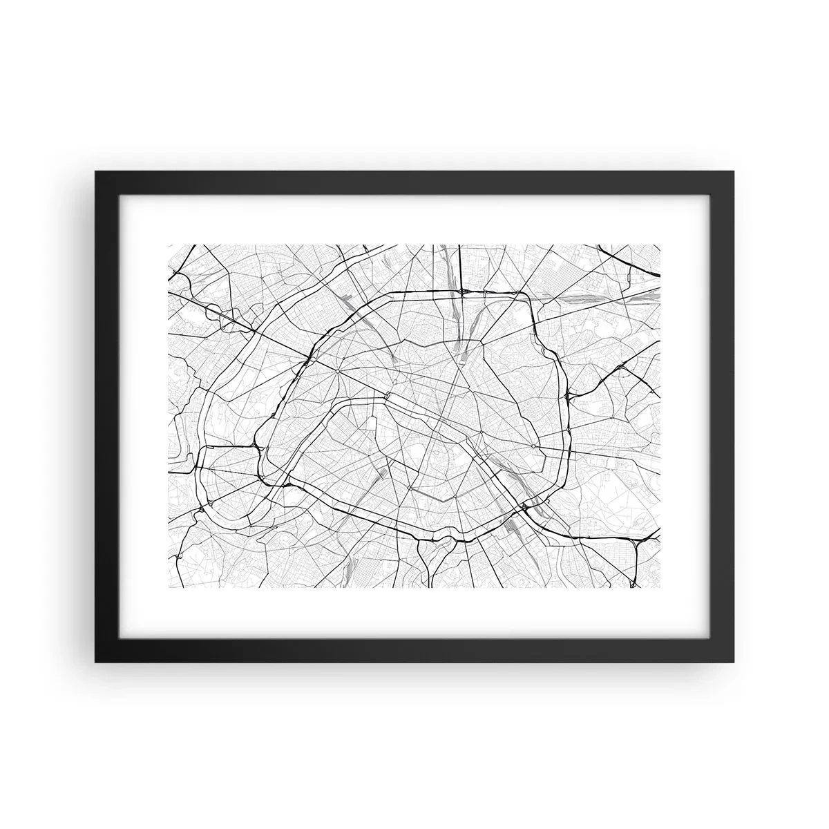 Plakat i sort ramme - Paris' blomst - 40x30 cm