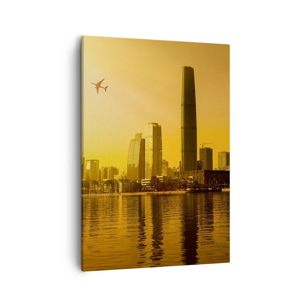 Lærredstryk - Billede på lærred - Gylden by - 50x70 cm