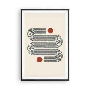 Plakat i sort ramme - Fra start til slut - 61x91 cm