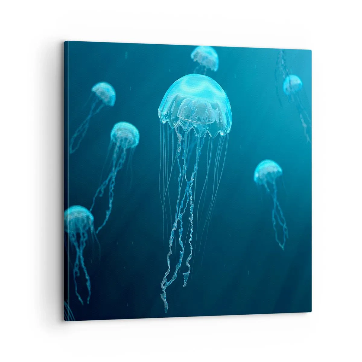 Lærredstryk - Billede på lærred - Havets dans - 60x60 cm