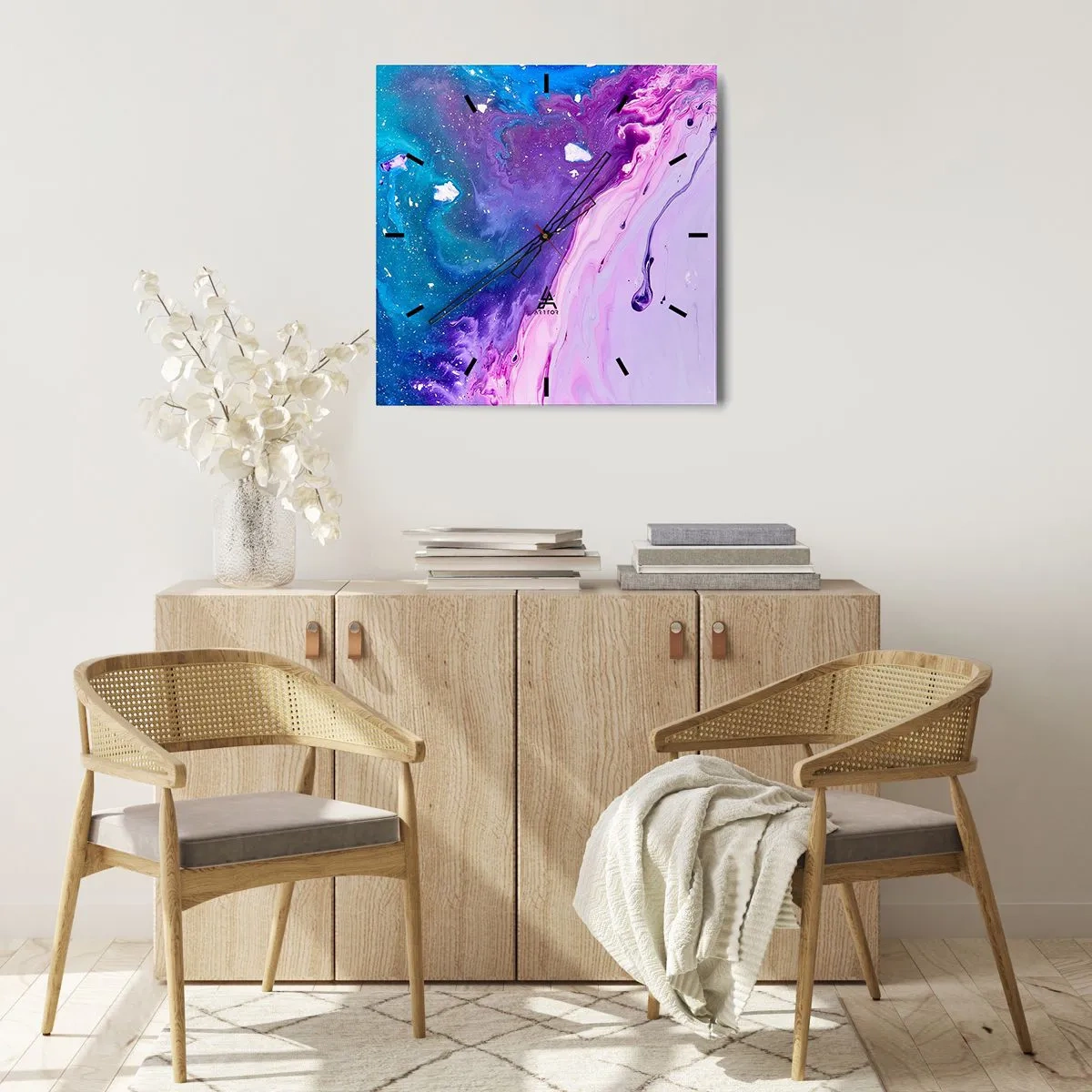 Vægur, Uret - Yin og yang - 30x30 cm