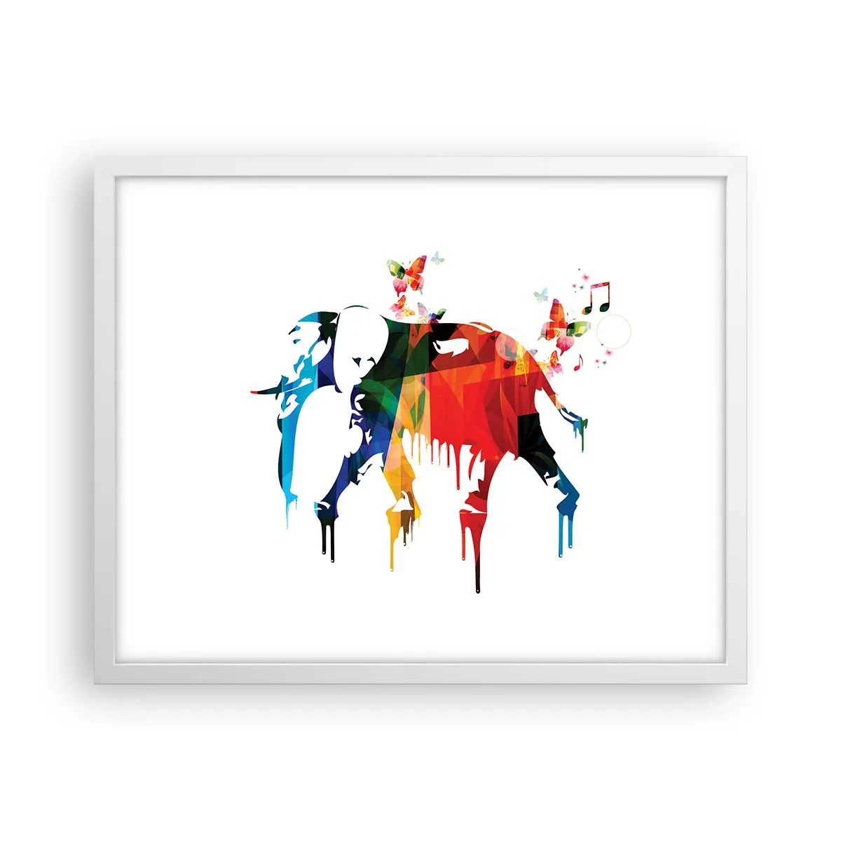 Plakat i hvid ramme - Alle kan danse - 50x40 cm