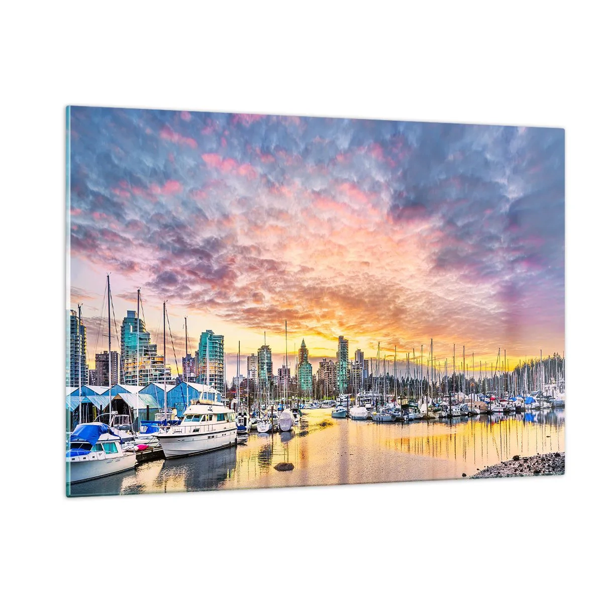 Billede på glas - By med tusind sømænd - 120x80 cm