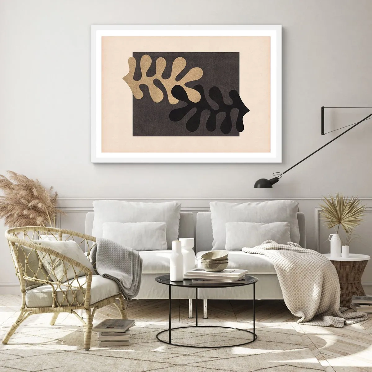 Plakat i hvid ramme - Fravær og supplement - 40x30 cm