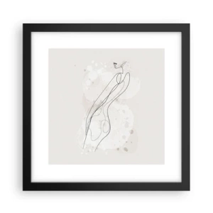 Plakat i sort ramme - At forvilde sig med blikket - 30x30 cm