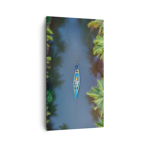 Lærredstryk - Billede på lærred - På en tropisk sti - 45x80 cm