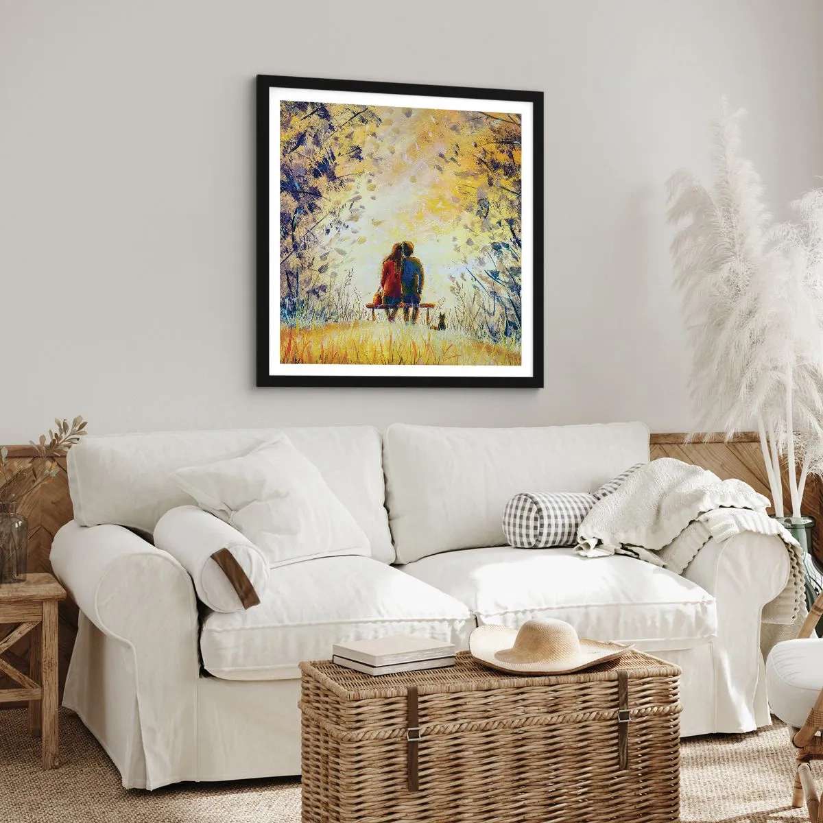 Plakat i sort ramme - Et magisk øjeblik - 30x30 cm