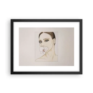 Plakat i sort ramme - Et symbol på elegance og skønhed - 40x30 cm