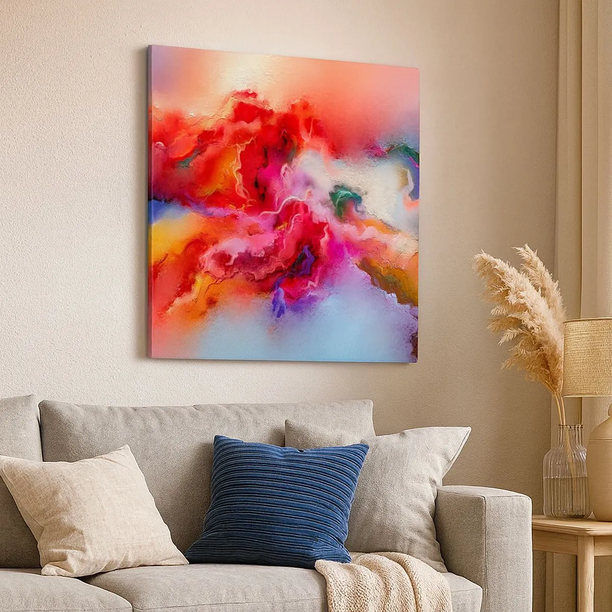 Lærredstryk - Billede på lærred - Sådan fanger du drømmen - røg - 30x30 cm