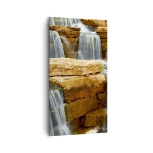 Lærredstryk - Billede på lærred - Trappe til himlen - 55x100 cm