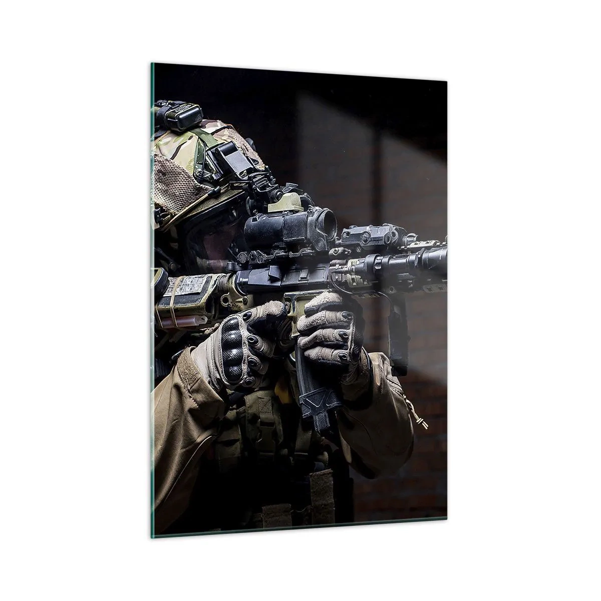 Billede på glas - Dødeligt effektiv - 50x70 cm