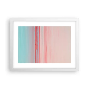 Plakat i hvid ramme - Abstraktion ved daggry - 40x30 cm