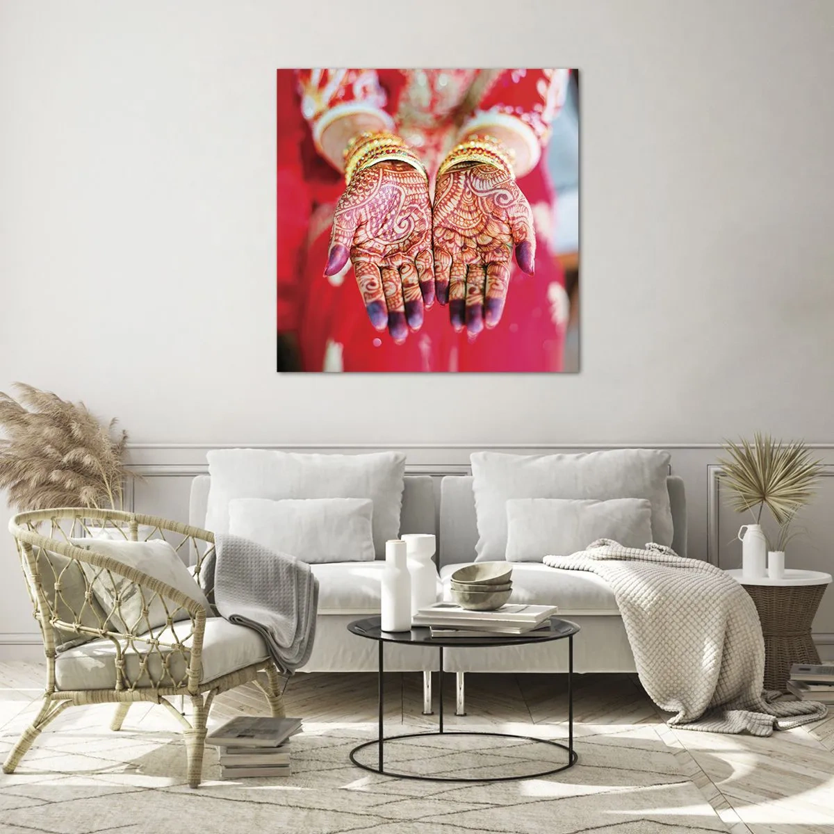 Billede på glas - Klar til at fange lykken - 40x40 cm