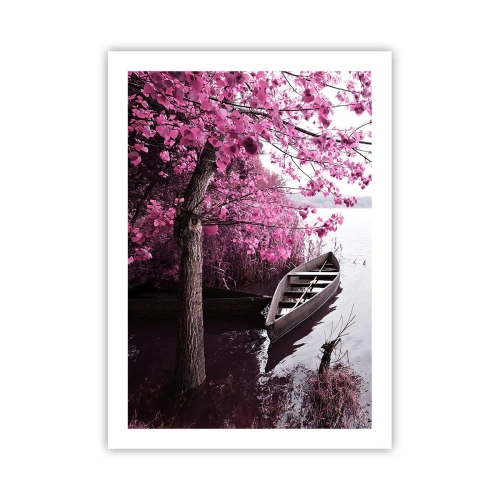 Plakat - I lyserød stilhed - 50x70 cm