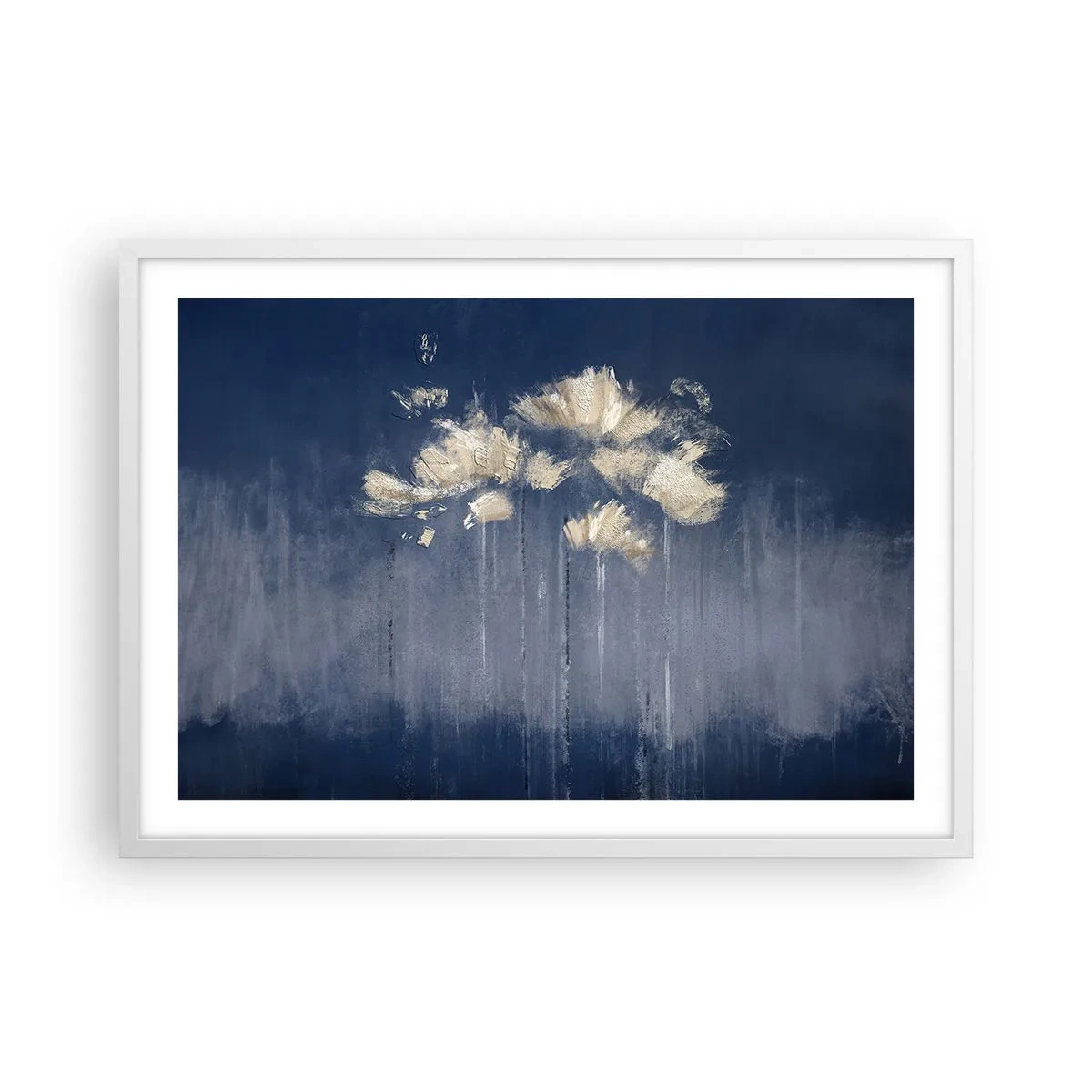 Plakat i hvid ramme - Som kronblade i vinden - 70x50 cm