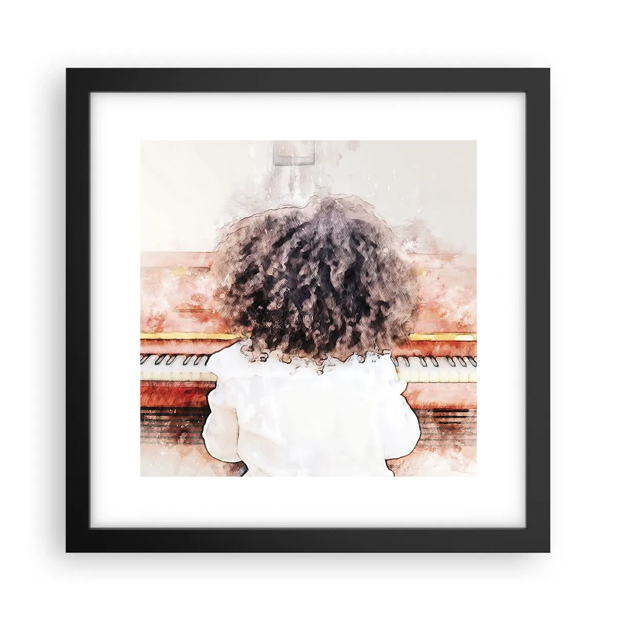 Plakat i sort ramme - i et ny verden - 30x30 cm