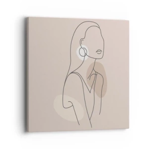 Lærredstryk - Billede på lærred - Et ikon for pigelivet - 40x40 cm