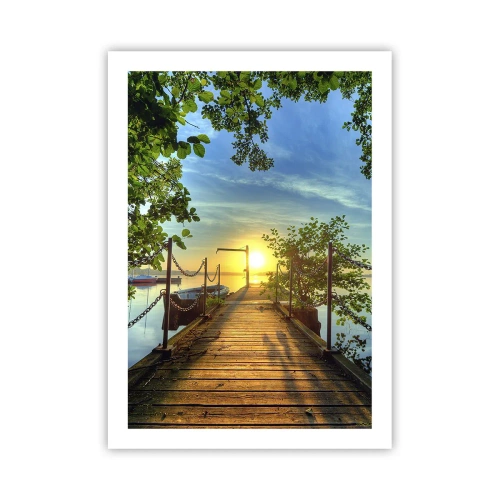 Plakat - Mod vest ved vandet - 50x70 cm