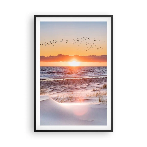 Plakat i sort ramme - Vandret landskab - 61x91 cm
