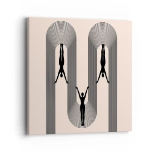 Lærredstryk - Billede på lærred - På hovedet nedad - 40x40 cm