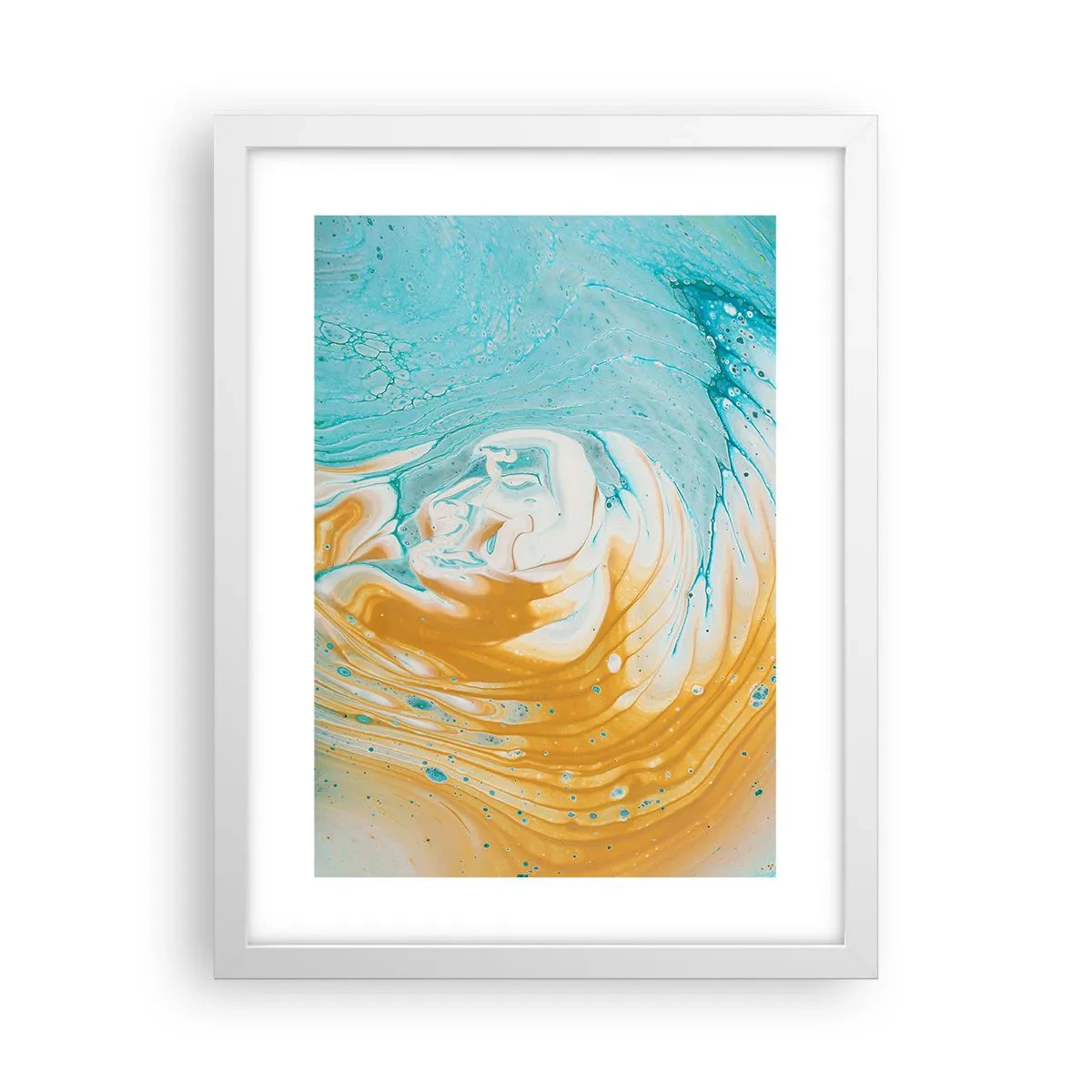 Plakat i hvid ramme - Pastel hvirvel - 30x40 cm