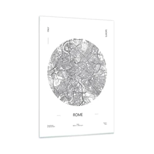 Billede på glas - Anatomi af Rom - 70x100 cm