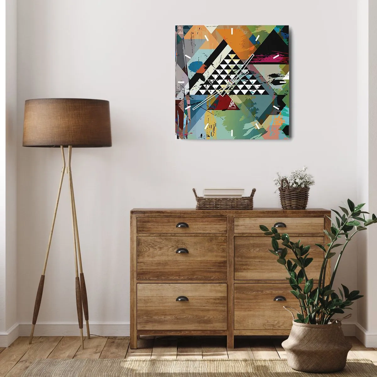 Vægur, Uret - Hvor enkelt - 30x30 cm