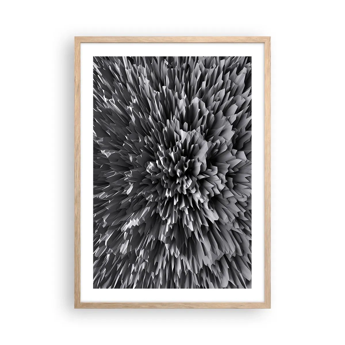 Plakat i ramme af lyst egetræ - Det kan ikke blive skarpere end dette - 50x70 cm