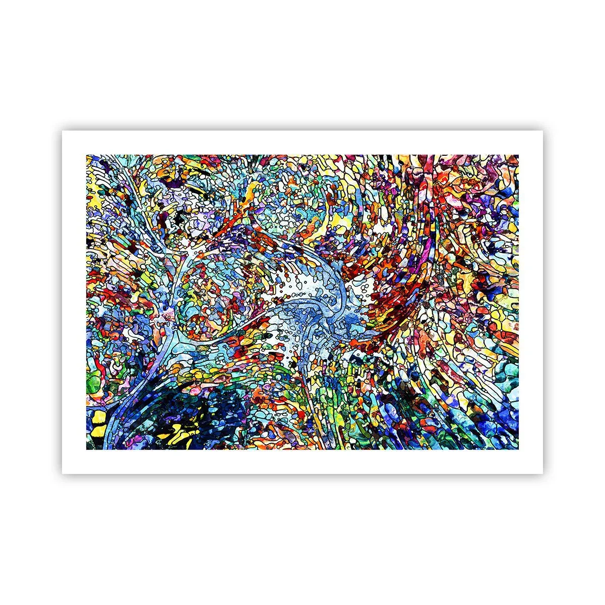 Plakat - Dråbe af farvet glas - 70x50 cm