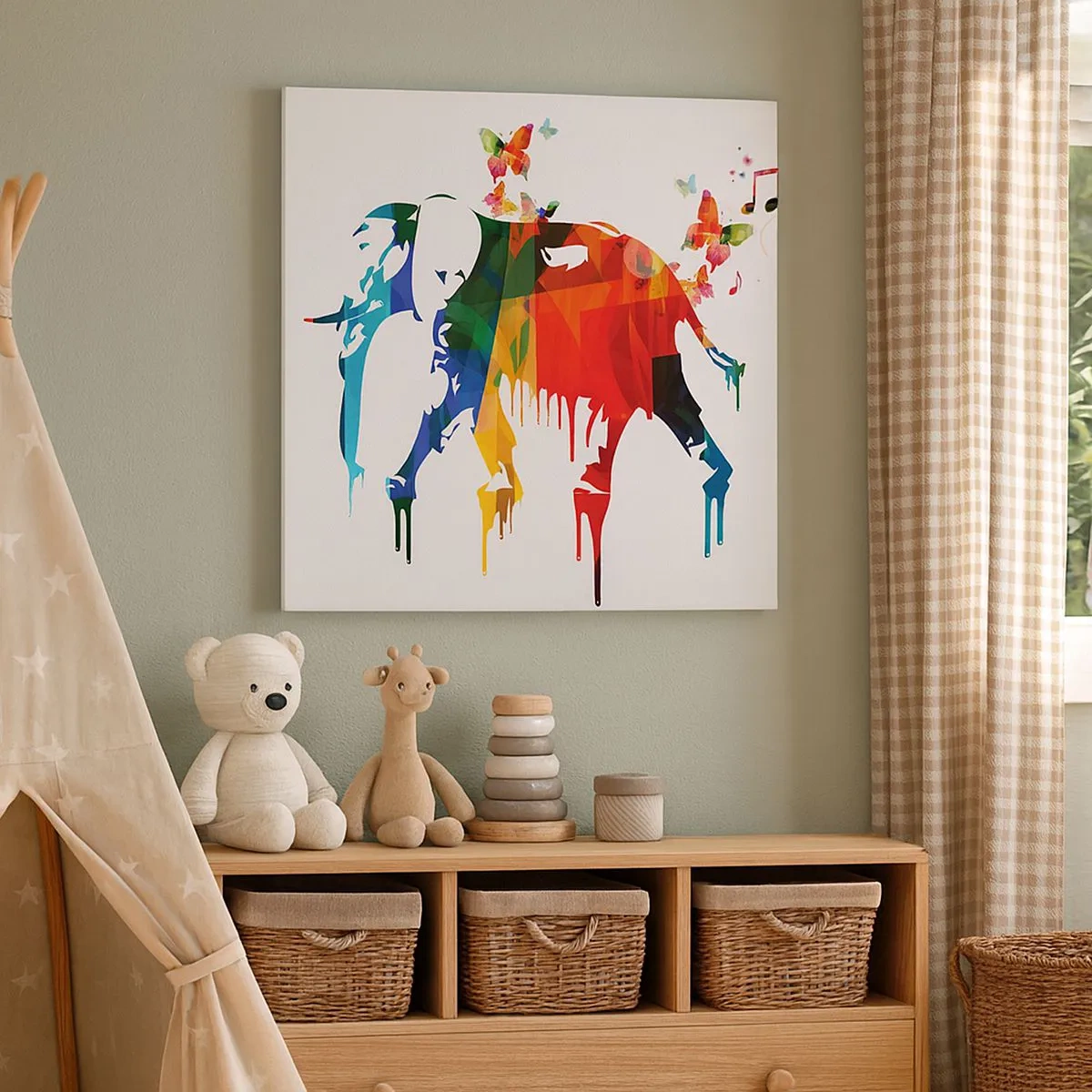 Lærredstryk - Billede på lærred - Alle kan danse - 30x30 cm