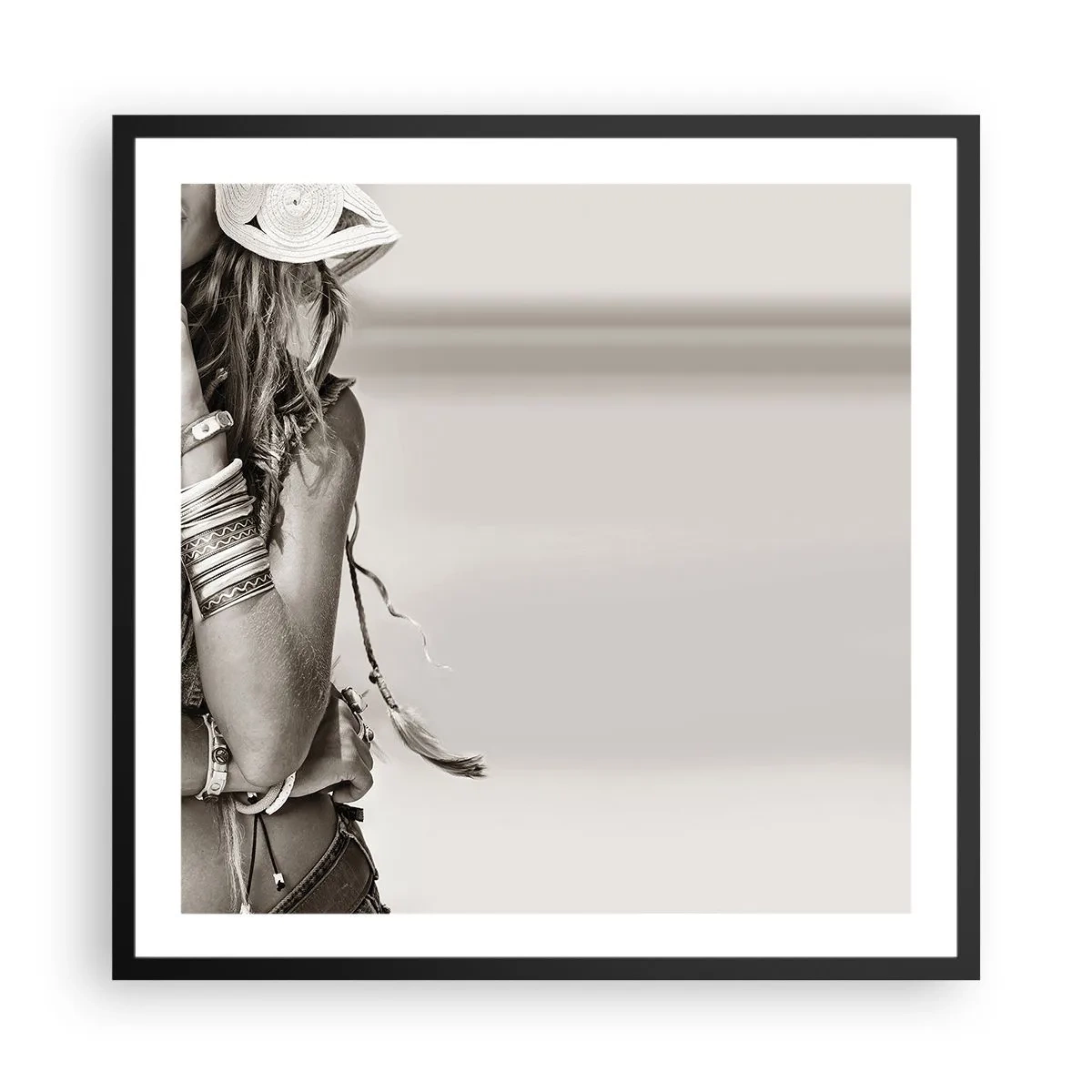 Plakat i sort ramme - Som en pige - 60x60 cm