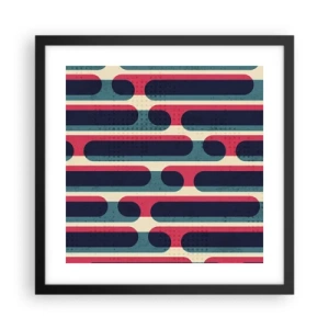 Plakat i sort ramme - Indad og fremad - 40x40 cm