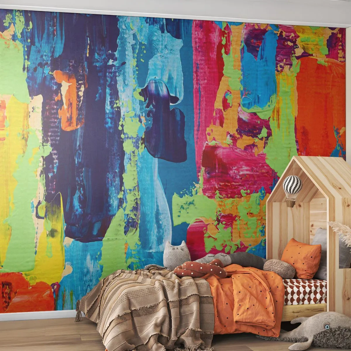 Fototapet Premium Canvas - Livet er smukt! - Abstraktion, Grafik, Stykke - 350x256 cm