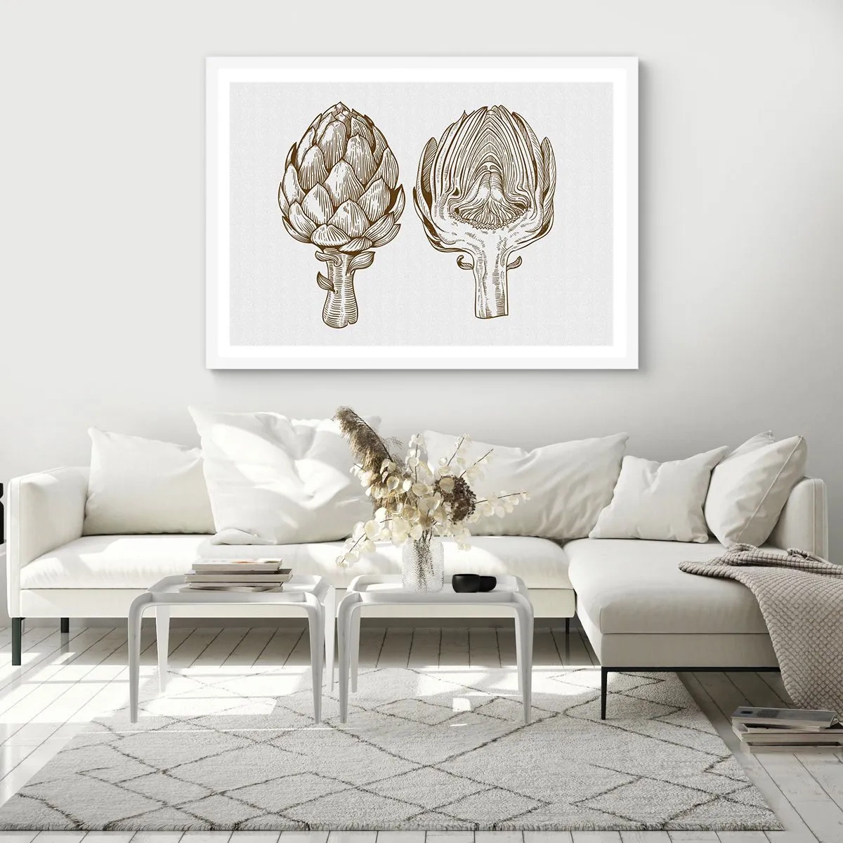 Plakat i hvid ramme - Lektion i anatomi - 100x70 cm