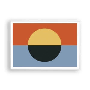 Plakat i hvid ramme - En sammensætning af varme og kølighed - 100x70 cm