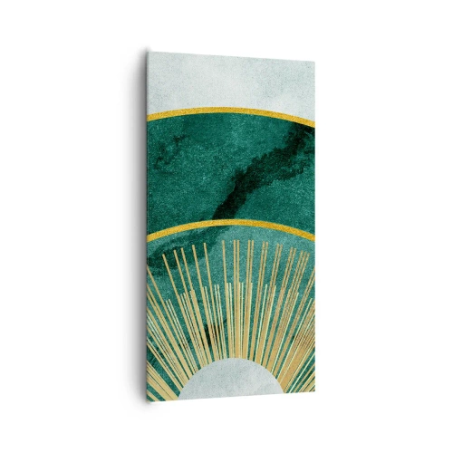 Lærredstryk - Billede på lærred - Et anderledes solsystem - 65x120 cm