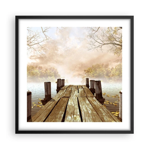 Plakat i sort ramme - Efterårets blide tristhed - 50x50 cm